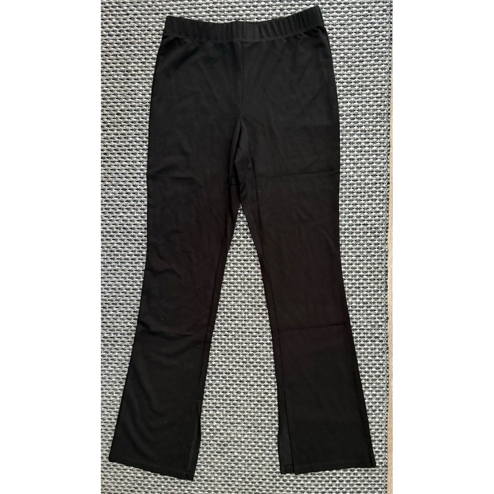 Truth by Republic Womens Pull On Pants‎ Stretch Side Slits Pockets Black Size M